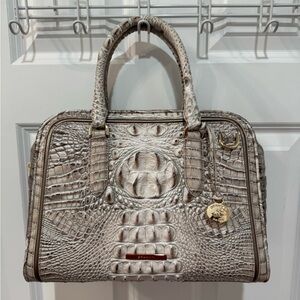 Brahmin Marissa Fairest Grey Breakwater Leather Satchel - NWOT (Retail = $385)